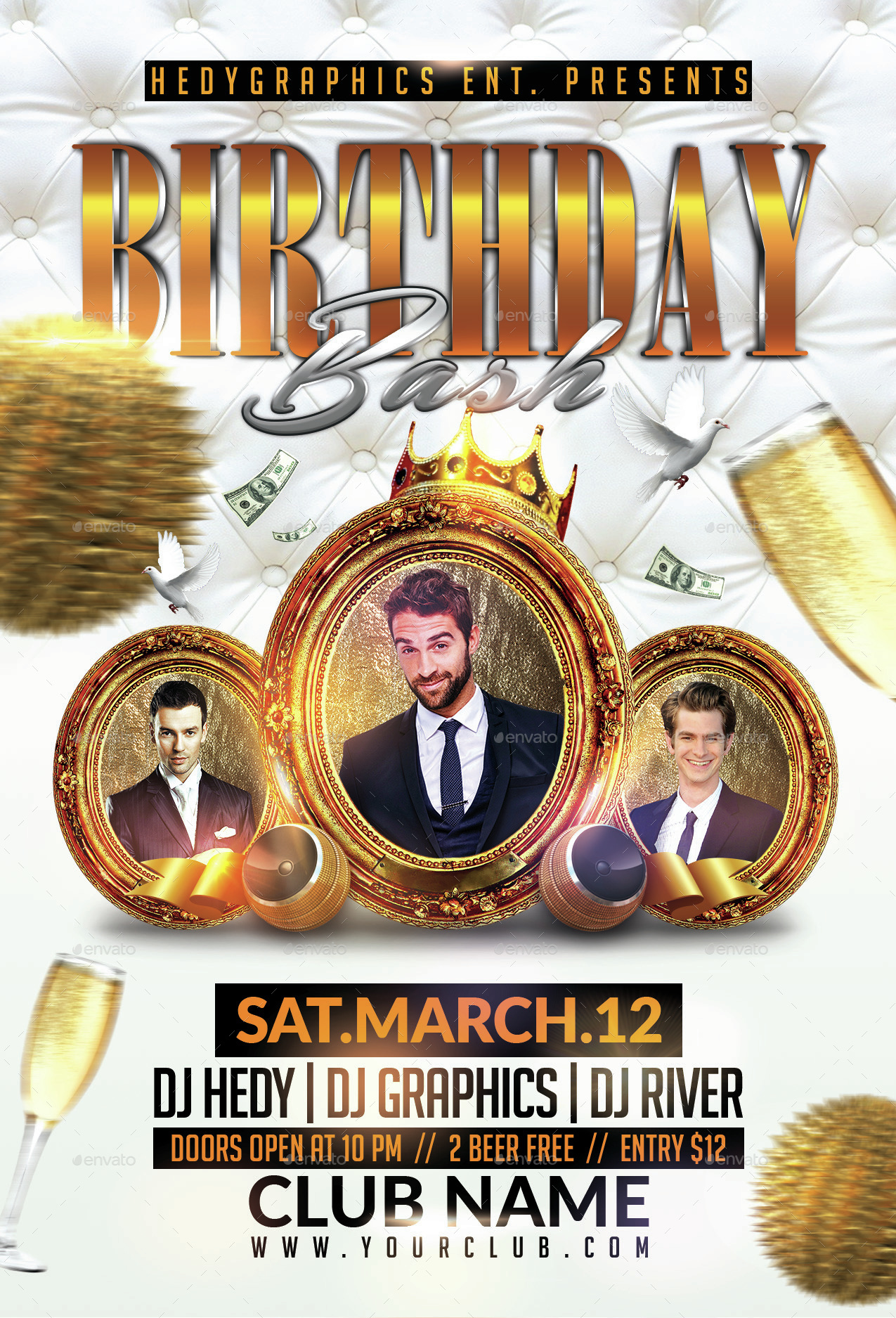 Birthday Bash - Flyer Template, Print Templates | GraphicRiver